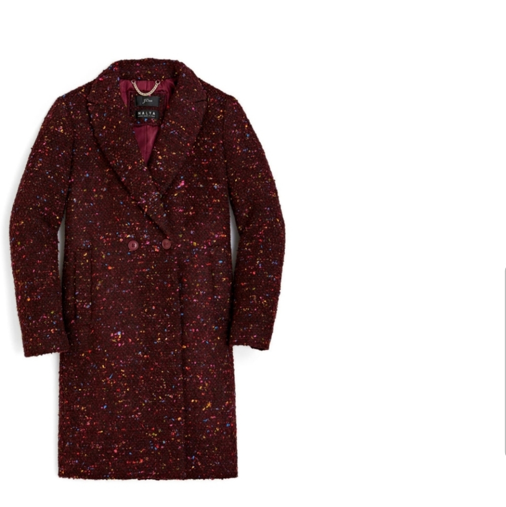 J CREW DAPHNE ITALIAN TWEED COAT OOP SOLDOUT